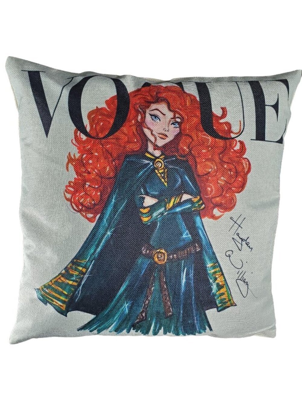 Merida Throw Pillowcase Home Decor Princess Sham Accent Pillow Cushion Cover